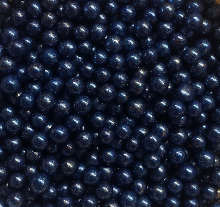 Dark Blue Metallic Deco Beads