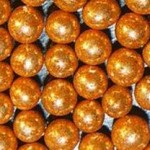 Golden Orange Deco Beads, Metallic