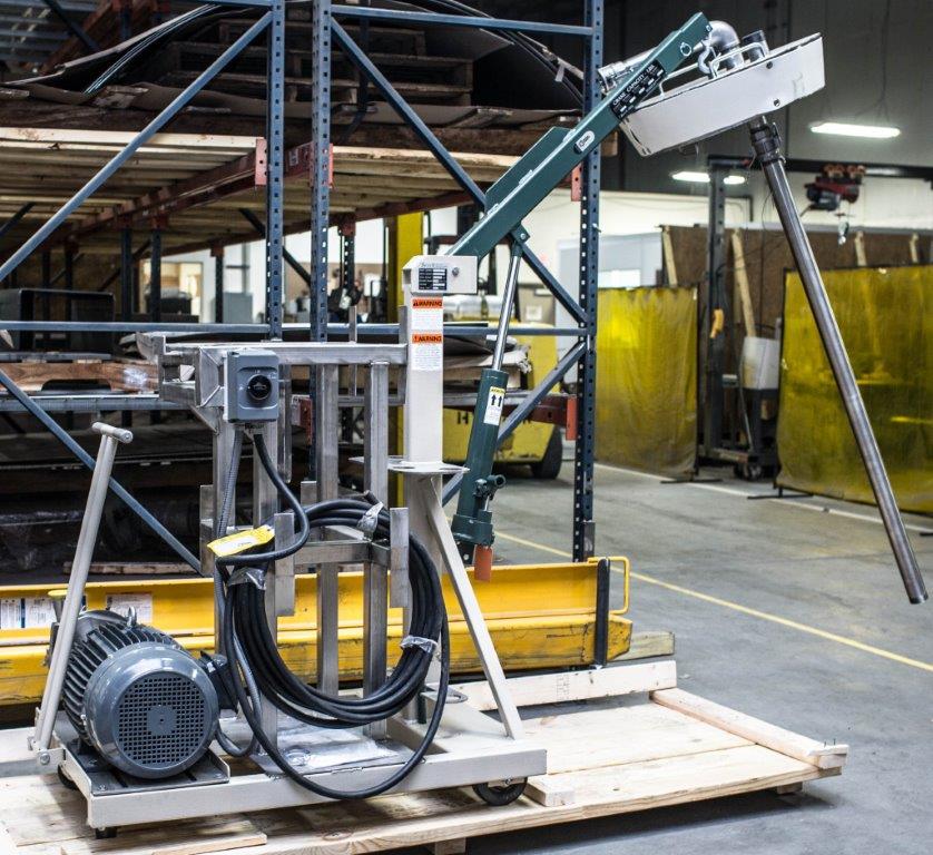Pump Cart A assembled with control side view