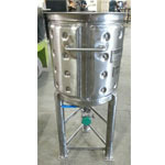 Small stainless portable tank with dimple jacket